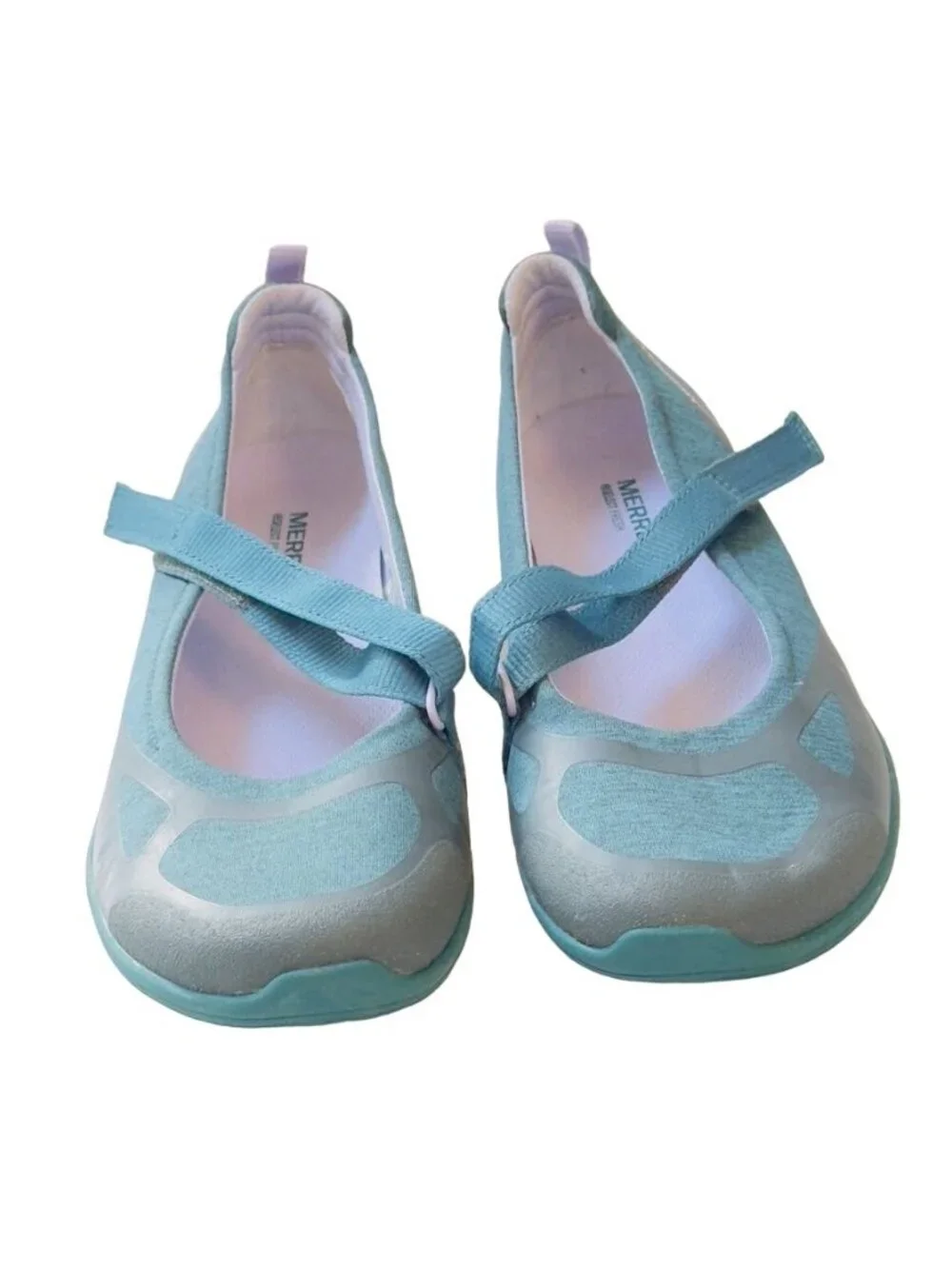 MERRELL Women's Shoes Teal/Lilac Comfort Lightweight Hook & Loop Strap Size 7M